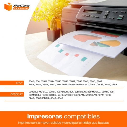 Pccom Essential HP 62XL Cartucho Tinta Compatible Negro/Tricolor Pack 4