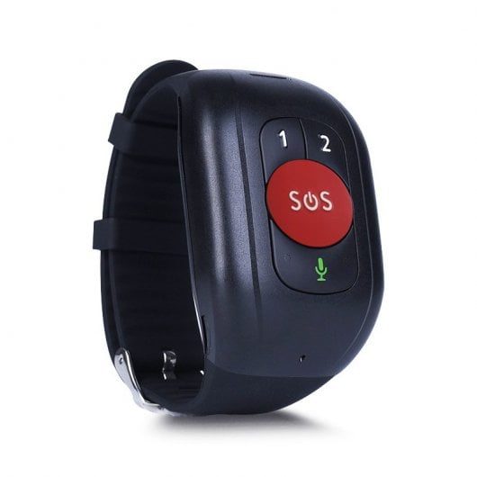 Leotec Senior Smart Band 4G Pulsera Inteligente con GPS y Botón SOS Negra/Roja