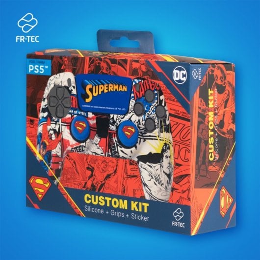FR-TEC Superman Silicona + Grips + Sticker para PS5
