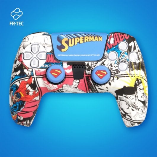 FR-TEC Superman Silicona + Grips + Sticker para PS5