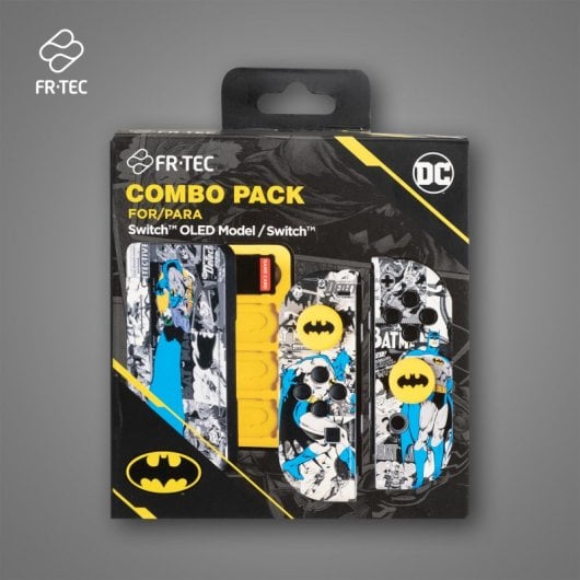 FR-TEC Batman Hard Cases + Punhos + Caixa de 16 jogos para Nintendo Switch