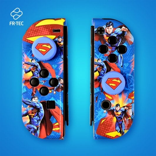 FR-TEC Superman Hard Cases + Grips + 16 Caixa de Jogos para Nintendo Switch