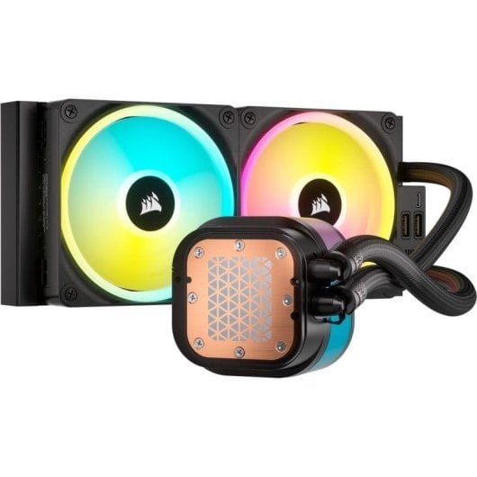 Refrigeração Líquida Corsair iCUE LINK H100i RGB 2 Ventoinhas 240mm Compatível Intel AMD