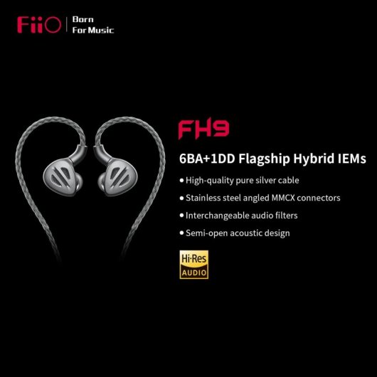 FiiO FH9 Auriculares Intrauditivos HiFi Titanio