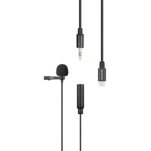 Saramonic LavMicro U1B Lavalier-Mikrofon mit Beleuchtung, 6 m, Schwarz