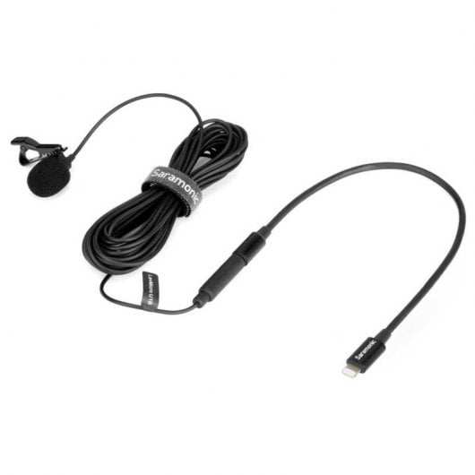 Saramonic LavMicro U1B Lavalier-Mikrofon mit Beleuchtung, 6 m, Schwarz