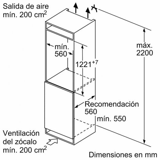 Balay 3FIE434S Frigorífico Encastrável Uma Porta E