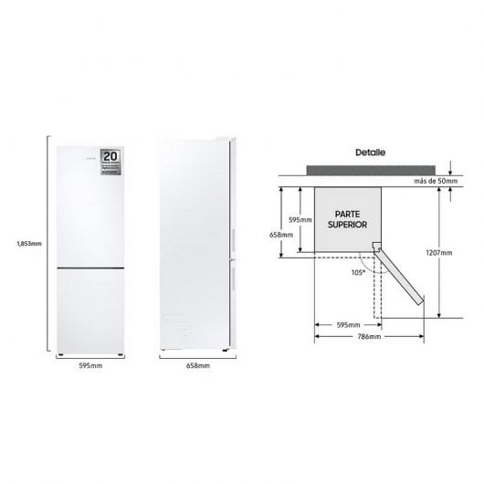 Samsung RB33B612EWW/EF Frigorífico Combi E Blanco