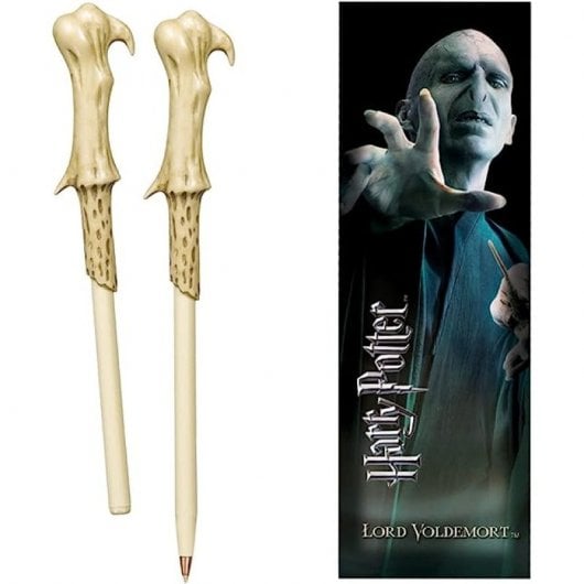Noble Collection Bolígrafo y Marcapáginas de Varita Voldemort