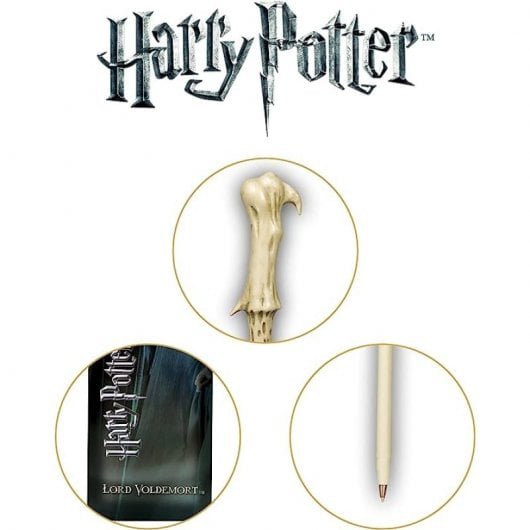 Noble Collection Bolígrafo y Marcapáginas de Varita Voldemort