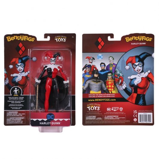 Noble Collection DC Comics Flexible Figur Harley Quinn Jester 16cm