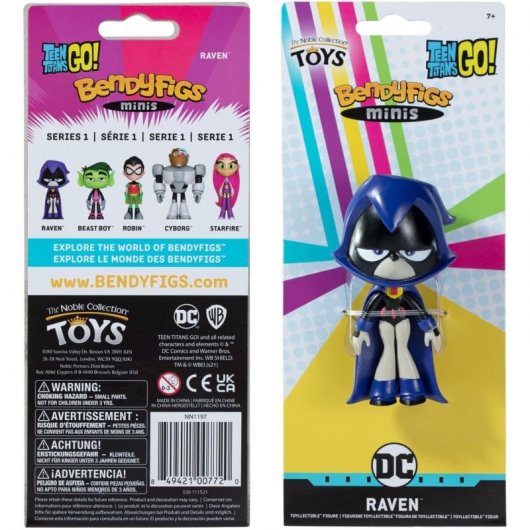 Noble Collection Mini Bendyfigs DC Comics Figura Teen Titans Go Raven 11cm