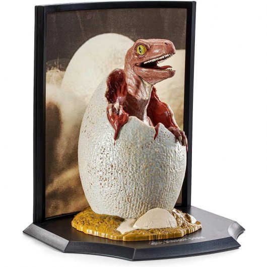 Noble Collection Jurassic Park Ei mit Baby Velociraptor