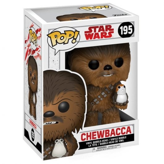 Funko Pop Star Wars E8 O Último Jedi Chewbacca com Porg