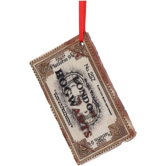 Nemesis Now Harry Potter Ornamento para Colgar Boletos de Hogwarts Express 9.5cm