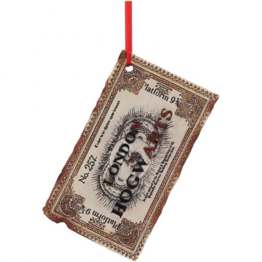 Nemesis Now Harry Potter Ornamento para Colgar Boletos de Hogwarts Express 9.5cm