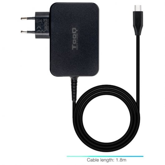 TooQ TQLC-USBCGAN90PD Carregador de portátil GAN USB-C PD3.0 90W Preto