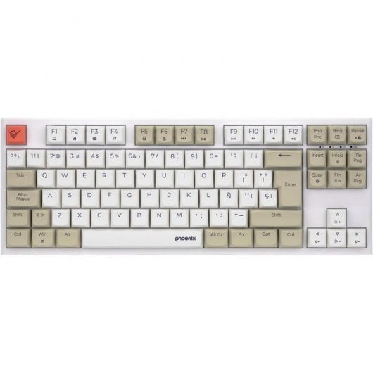 Phoenix Royal Teclado Mecânico Gaming RGB Switch Outemu Brown Branco/Bege
