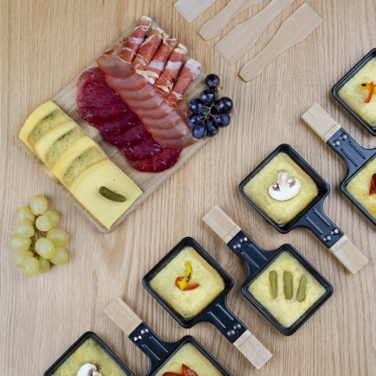 HKoenig WOD360 Raclette-Grill für 8 Personen, Naturstein, 1400W