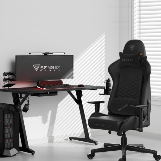 SENSE7 Spellcaster Senshi Edition Silla Gaming de Ecopiel Ergonómico Soporte Lumbar Negro