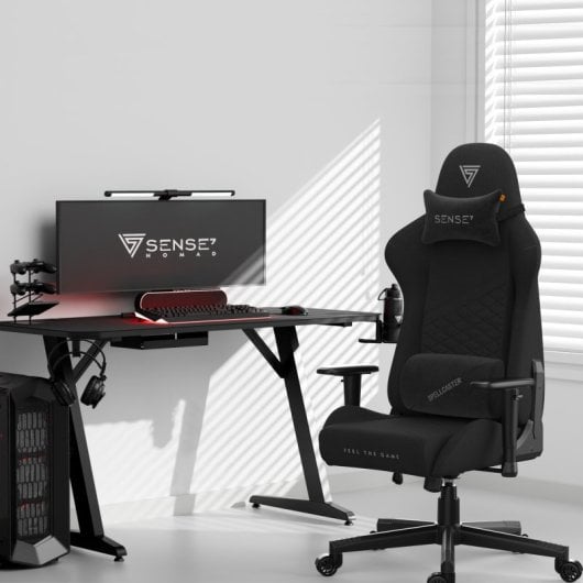 SENSE7 Spellcaster Senshi Edition Silla Gaming de Tela Ergonómico Soporte Lumbar Negro
