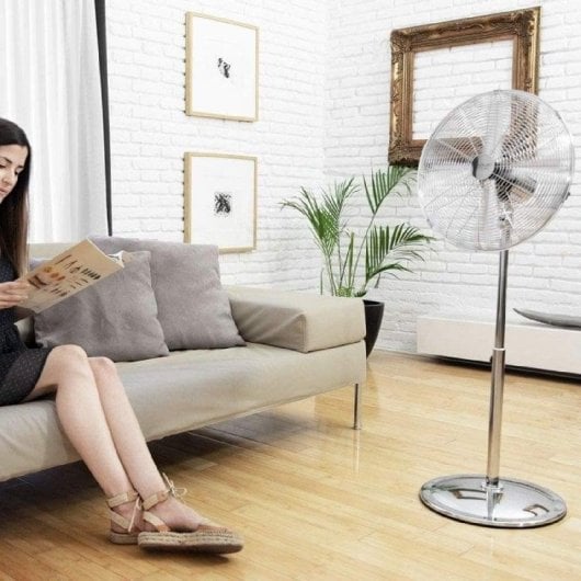 Ventilateur Cecotec EnergySilence 620 Retrostyle 50W 16" chrome oscillant 4 pales