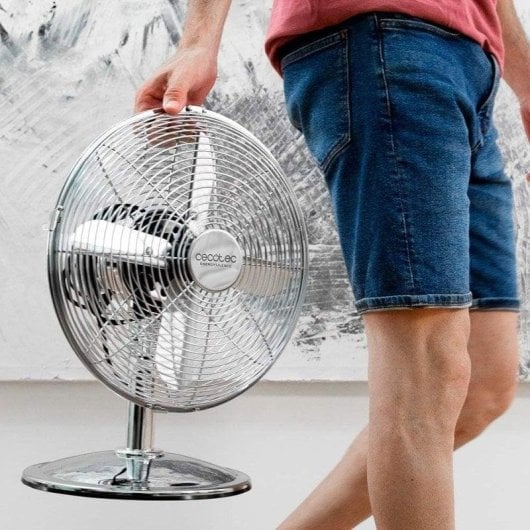 Ventilador Cecotec EnergySilence 620 RetroDesk 40 W 12" Cromado 3 velocidades
