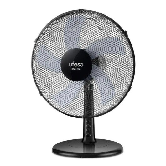 Tischventilator Ufesa Malmo 50W 40cm 3 Stufen Oszillation 5 Flügel Schwarz
