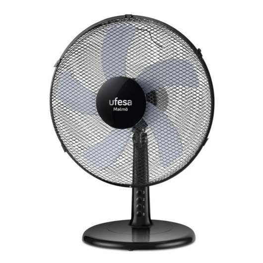 Tischventilator Ufesa Malmo 50W 40cm 3 Stufen Oszillation 5 Flügel Schwarz