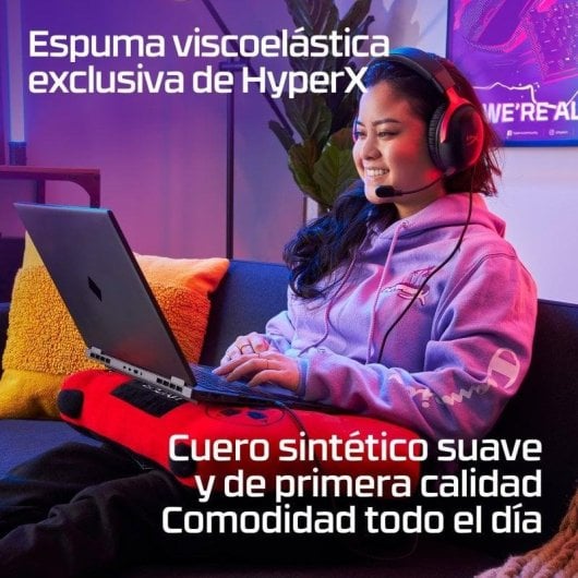 Auriculares HyperX Cloud III com fio USB-C/USB-A/Jack 3.5mm Gaming Com Cancelamento de Ruído Preto/Vermelho