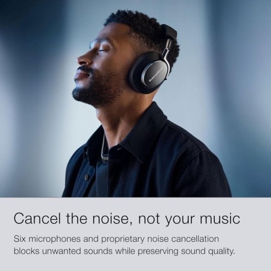 Bowers & Wilkins PX8 Auscultadores Bluetooth com Cancelamento de Ruído Pretos