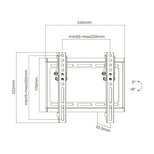 AISENS WT42T-159 support pour téléviseur 106,7 cm (42") Noir