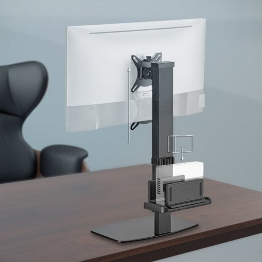 Aisens Soporte de Mesa Eco Giratorio/Inclinable para Monitor/TV/Mini PC 17”-32” VESA 100x100 Máx 8Kg