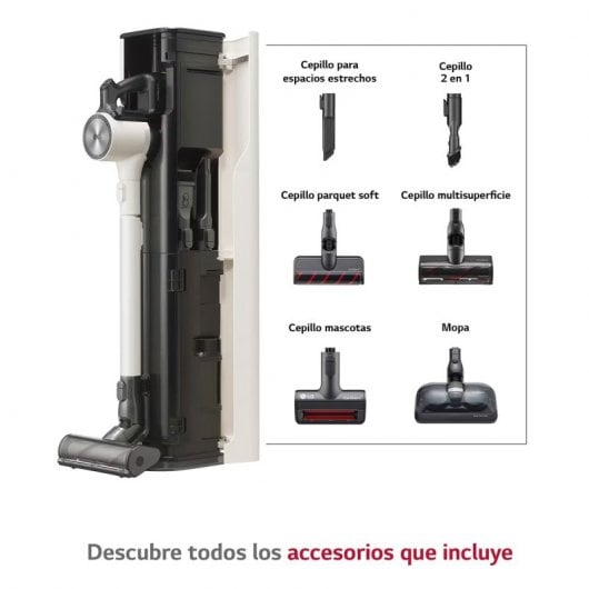 LG A9T-ULTRA2C Aspirador Escoba 210W con Doble Batería y Autovaciado