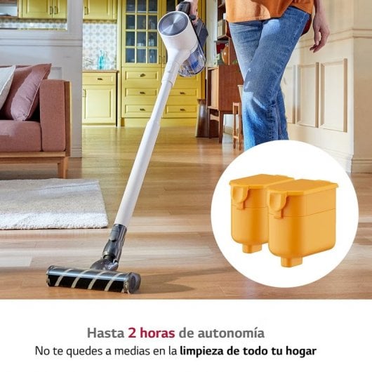 LG A9T-ULTRA2C Aspirador Escoba 210W con Doble Batería y Autovaciado