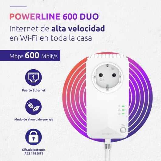 Strong Kit de 2 Adaptadores Powerline 600 Mbit/s