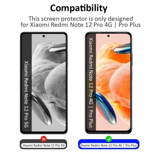 OcioDual Premium Displayschutzfolie aus gehärtetem Glas für Xiaomi Redmi Note 12 Pro Plus / Redmi Redmi Note 12 Pro Plus / Redmi Note 12 Pro