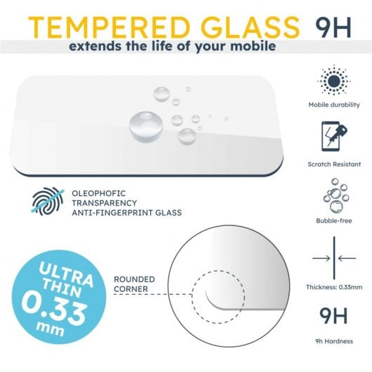 OcioDual Premium Displayschutzfolie aus gehärtetem Glas für Xiaomi Redmi Note 12 Pro Plus / Redmi Redmi Note 12 Pro Plus / Redmi Note 12 Pro