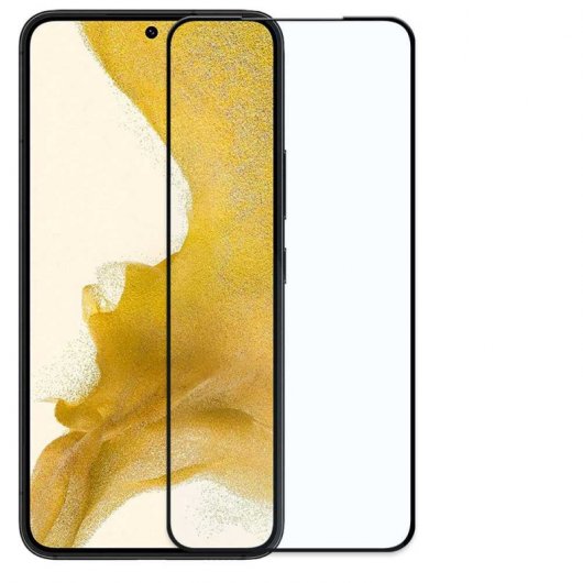 OcioDual Premium 9D Displayschutzfolie aus gehärtetem Glas mit schwarzem Rand für Samsung Galaxy S22