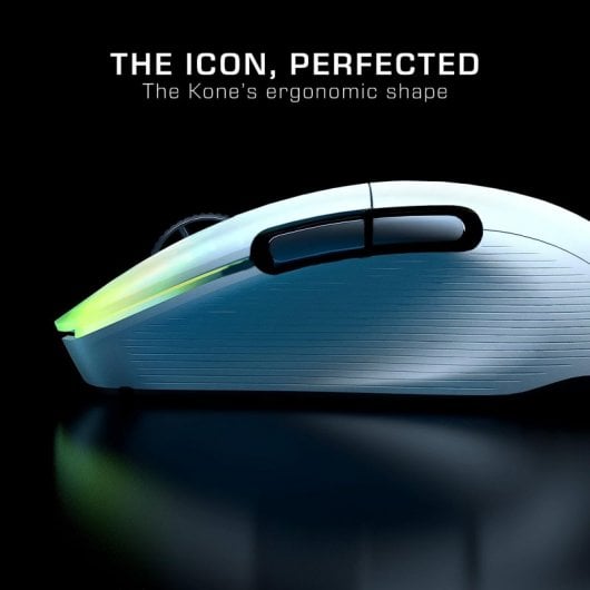 Roccat Kone Pro Air Ratón Óptico Gaming Inalámbrico 19000DPI AIMO RGB Blanco