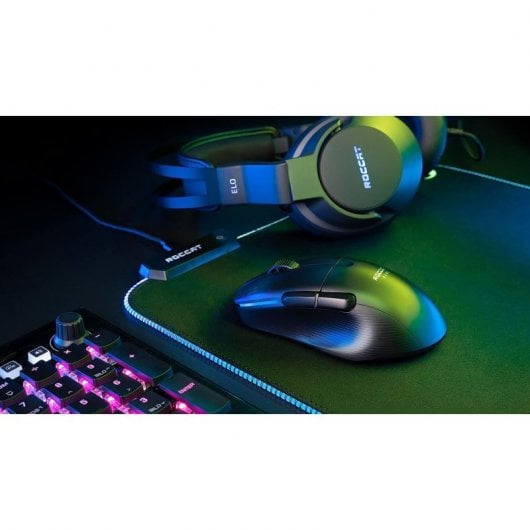 Roccat Kone Pro Air Ratón Óptico Gaming Inalámbrico 19000DPI AIMO RGB Blanco