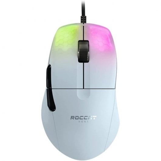 Roccat Kone Pro Optische Gaming-Maus USB 2.0 AIMO RGB 19000DPI Weiß