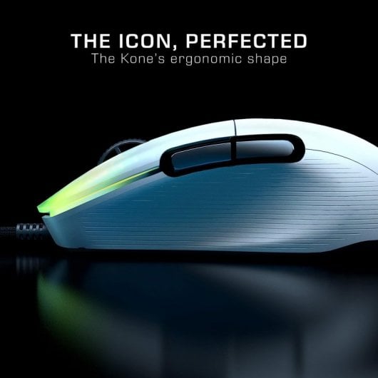 Roccat Kone Pro Optische Gaming-Maus USB 2.0 AIMO RGB 19000DPI Weiß