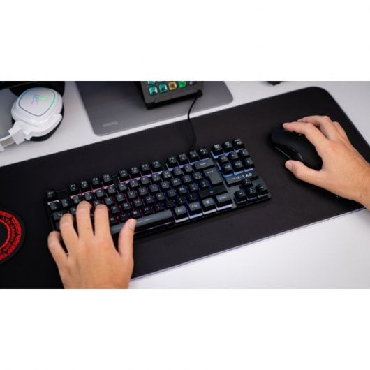 The G-Lab Keyz Caesium TKL tastiera USB AZERTY Francese Nero