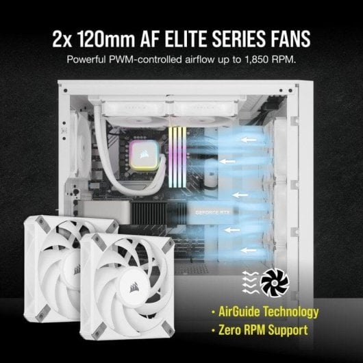Flüssigkeitskühlung Corsair iCUE H100i RGB ELITE 240mm 2 Lüfter RGB
