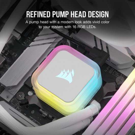 Corsair iCUE H150i RGB ELITE Kit de Refrigeração Líquida 360mm Branco