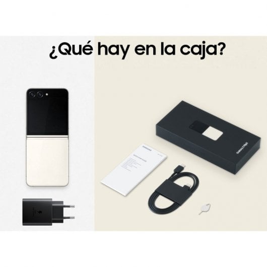 Samsung Galaxy Z Flip5 8/256GB Crema + Cargador de Pared 25W