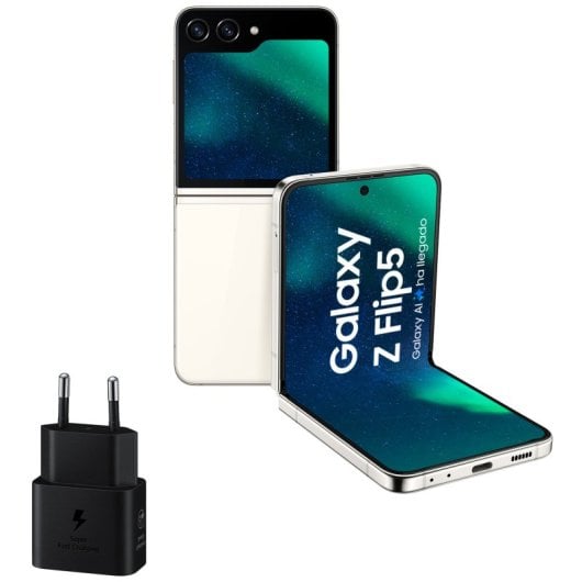 Samsung Galaxy Z Flip5 8/512GB Crema + Cargador de Pared 25W Reacondicionado