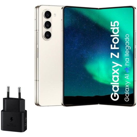 Samsung Galaxy Z Fold5 5G 12GB 256GB 7.6" Crema + Cargador 25W
