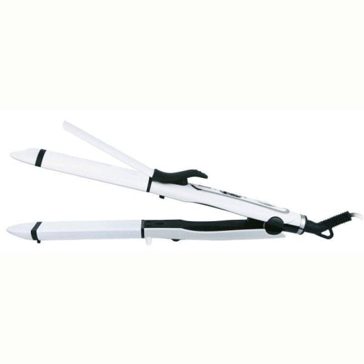 Plancha de pelo Adler AD 2104 2 en 1 cerámica cable 360º blanca